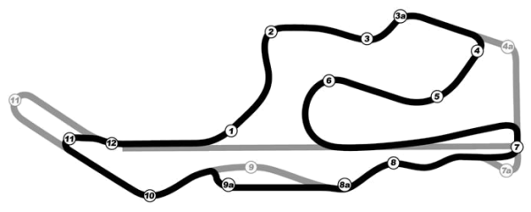 Infineon Raceway track map - AMA Superbike layout.